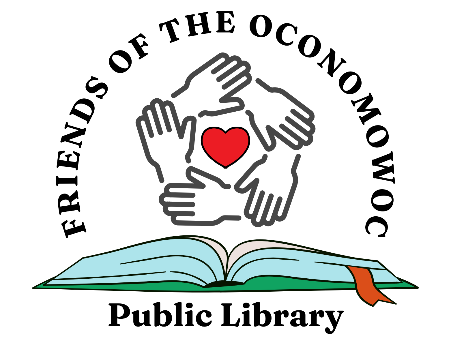 Friends of the Oconomowoc Public Library logo.