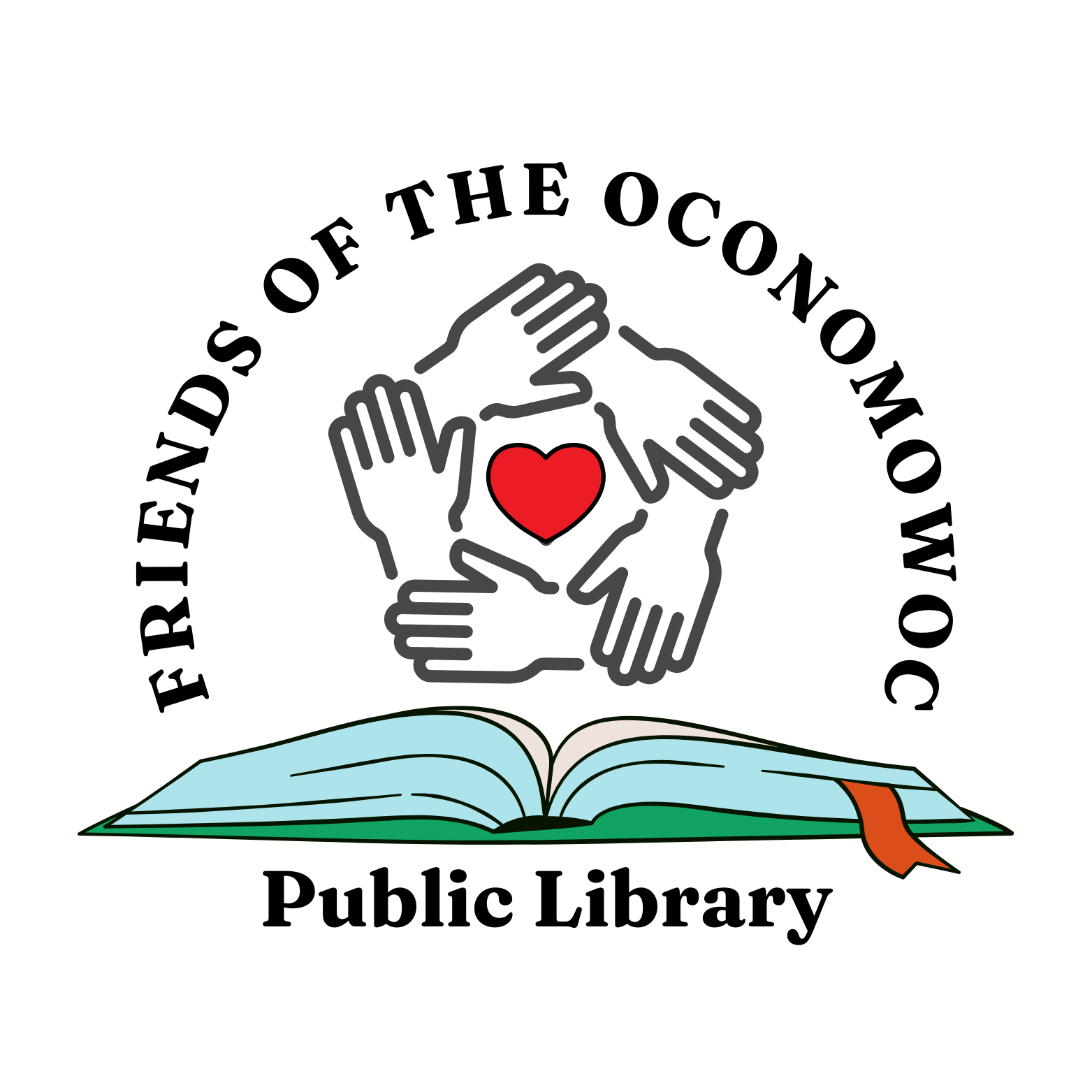 Friends of the Oconomowoc Public Library logo.