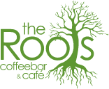 Roots Coffeebar and Café logo.